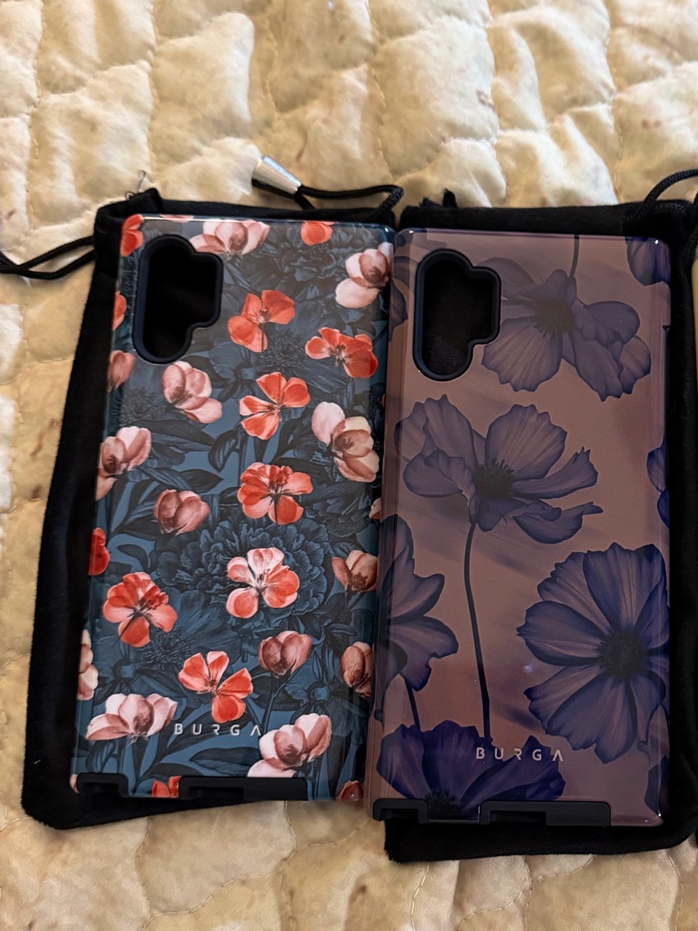 Floral Protective Phone Case - Blue & Purple Floral